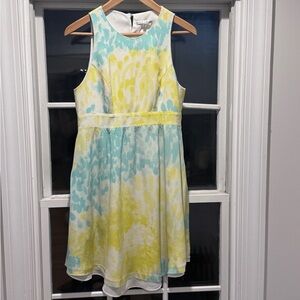Annie Griffin Women’s Dress in Yellow and Blue Sz 8
